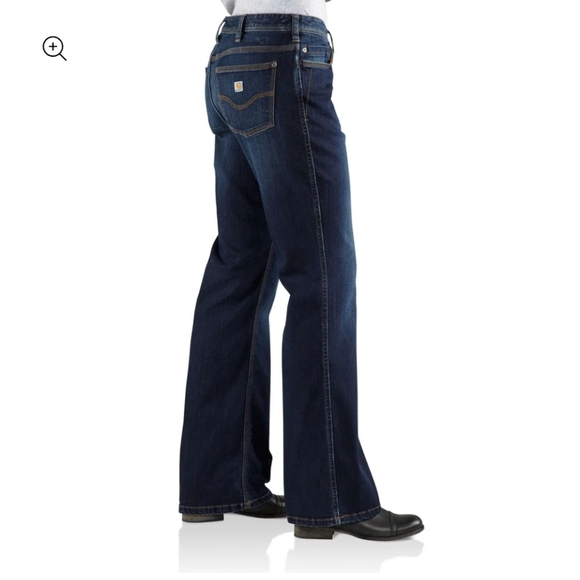 Carhartt Ladies Relaxed Fit Boot Cut Jasper Jeans NWT (RARE) 12 Tall - Picture 4 of 12